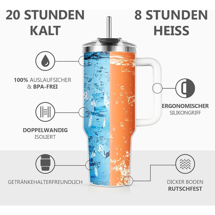Термокружка 40oz з кришкою та трубочкою - подарунок мамі на день народження, на Різдво, від дочки/сина