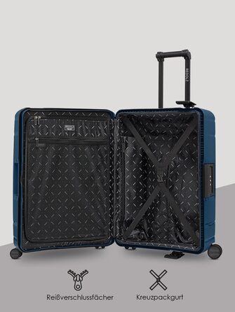 Набір валіз REDOLZ Hartschalen 3-в-1: міцний поліпропілен, TSA-замок, 4 колеса, L/M/S (75/65/55 см)