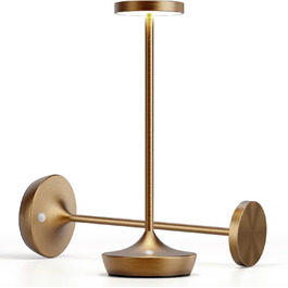 LED настільна лампа бездротова, 3 кольори, регулювання яскравості, 6000 mAh, IP54, для дому та кемпінгу (2 шт.)