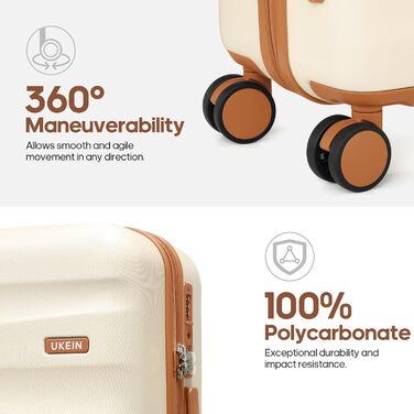 Набір валіз Gepäck: Рюкзак, ручна валіза з полікарбонату, набір з 3 шт. (20 дюймів), з спін-колесами та TSA-замком