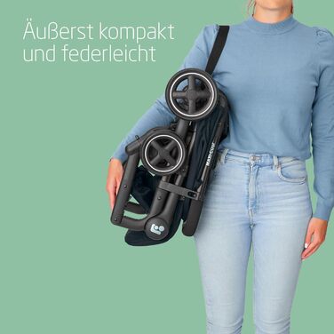 Дитяча коляска Maxi-Cosi Lara2 Essential Graphite, 0-4 роки, до 22 кг, легка та компактна, 3 положення для сну, включаючи повністю горизонтальне, складна, з ременем безпеки