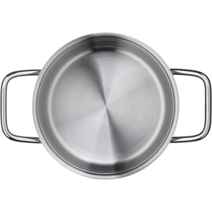 Набір кухонного посуду Silit Extra Cook: каструлі 16/20/24 см з кришкою, ковшик 16 см, мірна шкала, широке вушко, придатний для миття в посудомийній машині, з нержавіючої сталі Crominox