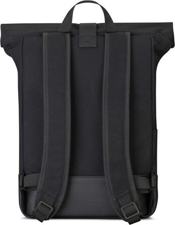 Рюкзак Johnny Urban Women & Men - Adam Medium - Rolltop з відділенням для ноутбука для Університетської бізнес-школи - 15 л - Бавовняне полотно - водовідштовхувальне (чорне)