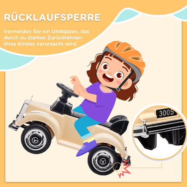 Дитячий каталок Mercedes-Benz Design 300 S Design, Бежевий