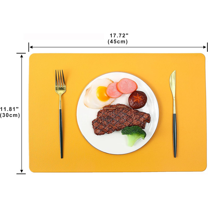 Набори на стіл, термостійкі, миючі, для кухні, обіднього столу, декор, чорні, 6 шт. (жовтий 6)