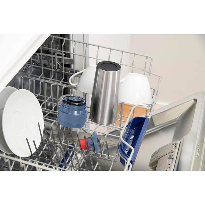 Термокружка Emsa N20210 Travel Mug Classic Isolierbecher, 0.36 л, нержавіюча сталь, 4 год гаряче, 8 год холодне, герметична, для миття в посудомийній машині, 360° клапан, синій