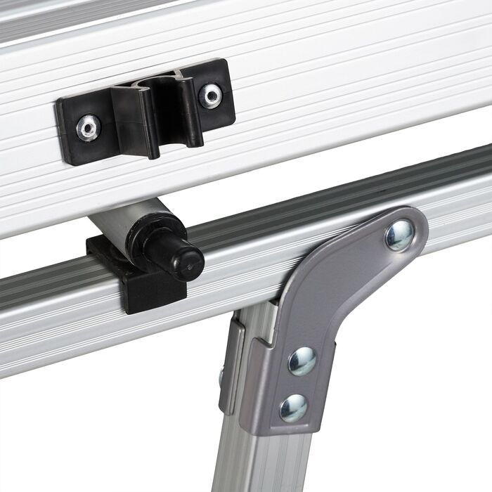 Relaxdays Регульований за висотою відкидний столик з алюмінію