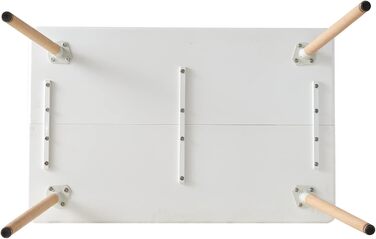 Стіл обідній GrandCA HOME прямокутний, 110x70x75 см, білий. Масивне дерево, MDF, для кухні/вітальні