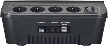 Джерело безперебійного живлення Accurat UPS Flux850-850VA/510W, AVR, LCD, AC, 2 розетки Schuko, C13, захист від перенапруги, RJ45, USB A/B- Лінійний інтерактивний ДБЖ, мережеве інтерактивне аварійне джерело живлення