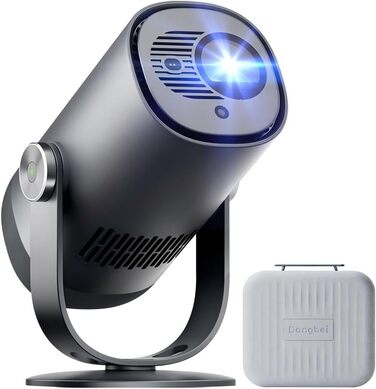 Портативний проєктор Dangbei Freedo з акумулятором, 450 ISO люмен, Google TV & Netflix, Dolby Audio, 1080P, HDR10, 165° нахил, Smart проєктор з WiFi & Bluetooth для дому та відпочинку на природі, 2,5 години роботи, з чохлом
