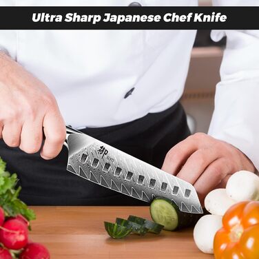 SHAN ZU Кухонний ніж з дамаської сталі, 15 см, професійний, Santoku, 67 шарів, нержавіюча сталь, японська сталь 10Cr15Mov, G10 ручка, серія GYO