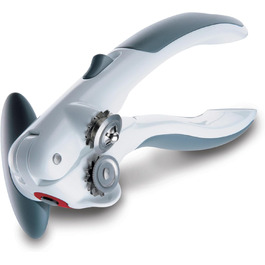 Відкривачка для банок Zyliss Lock N' Lift з підйомником кришки та магнітом, біла