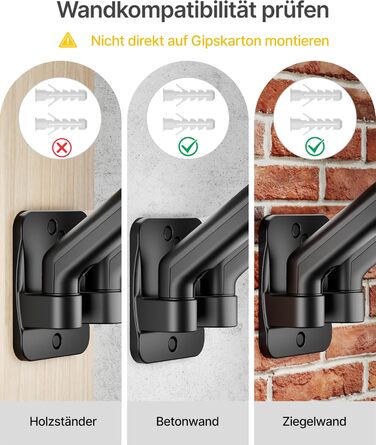 Кріплення для монітора monTEK: підходить для LED/LCD екранів 17-32 дюймів, до 9 кг, регульована висота, шарнірний, VESA 75/100