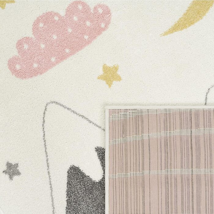 Дитяча кімната Дитячий килимок Ігровий килимок Хлопчик Дівчатка Короткий ворс Сучасні гори Зірки Хмари Рожевий, Розмір (200x280 см)