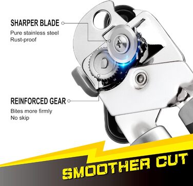 Ручний відкривач для банок PrinChef з потужним магнітом, чорний