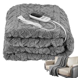 Електрична гріюча ковдра з автовимкненням 180x130 см, 9 температурних режимів, 40°C, пральна