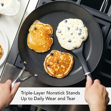 Сковорода KitchenAid 30 см з нержавіючої сталі з антипригарним покриттям, срібна