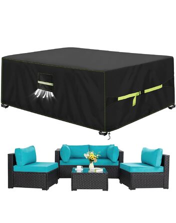 Захисний чохол для садово-патіо меблів, зимовий, 420D Oxford, водовідштовхувальний, UV-стійкий, з вентиляційними отворами (120x90x74 см)