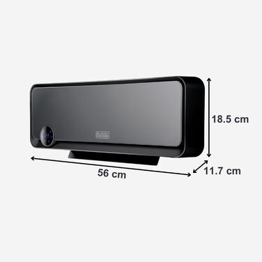 Конвектор BLACK+DECKER BXCSH1800E, 1800 Вт, чорний, з можливістю кріплення на стіні