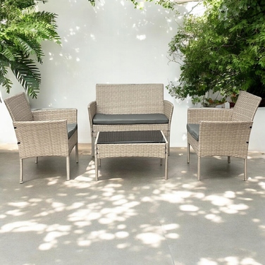 Комплект садових меблів із техноротанга MTG Trade Group, бежевий, 4 предмети