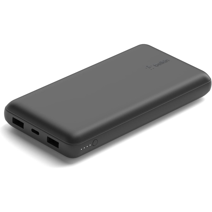 Портативний зарядний пристрій Belkin USB-C 20 000 мАг Power Bank з USB-C/USB-A для iPhone та інших пристроїв - чорний