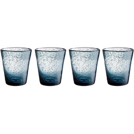 Набір для напоїв Butlers Water Color з 4 келихів по 290 мл в синьому келиху для 4 осіб-різнокольорові келихи для води, келихи для соку