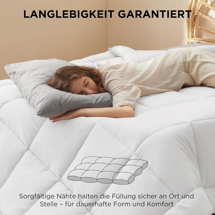 Біла зимова ковдра BEDSURE 220x240 см - тепла та товста ковдра для зими, 450gsm