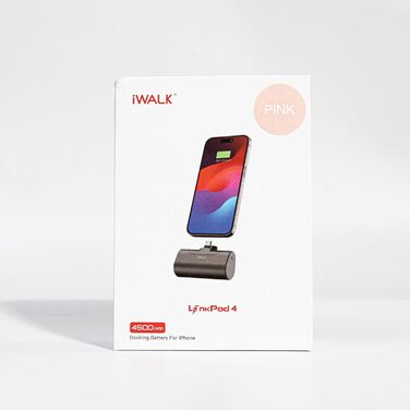 Швидка зарядка USB-C 20 Вт, сумісний з iPhone/Galaxy/Huawei, рожевий, 4500mAh