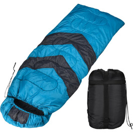 Спальний мішок Effect Manufaktur Premium Cold Sleeping Bag - Синій, 210 x 75 см, Спальний мішок, Водонепроникний текстильний матеріал, Легко чистити - Ідеально підходить для кемпінгу та активного відпочинку