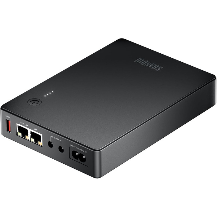 Mini UPS з Gigabit POE для роутера, модему, камери відеоспостереження. Вхід AC, вихід 5V USB, 12V DC та 48V~55V POE++