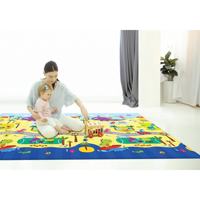 Ігровий килимок - BABY CARE - Dino Sports - Середній - 1,85 м * 1,25 м * 12 мм
