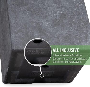 Планцверк® Горщик для рослин з фібергласу конічної форми 70x33x33см, стійкий до погодних умов, преміум-якість, імпрегнація Lotus-Effekt, 70см - (Lava Anthrazit, 50см - Lava Anthrazit)