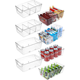 Високоякісний органайзер для холодильника jutyum 8 шт., що складається кухонний органайзер з 8 перегородками, органайзер для ящиків для зберігання, прозорий контейнер для комори, морозильної камери, шафи, ящика