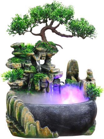 Настільний фонтан, світлодіодний водоспад, настільний фонтан зі зміною кольору, настільний фонтан в приміщенні для імітації декору столу
