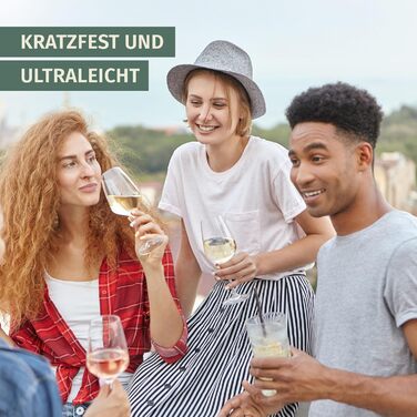 Бокали для білого вина Moritz Milano 460 мл, 2 шт. з полікарбонату, неб'ються, прозорі