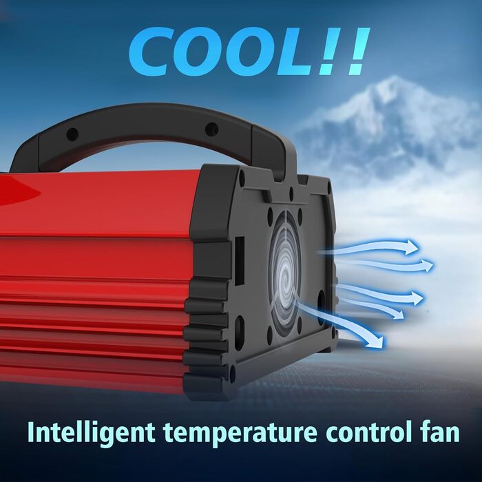 Зарядний пристрій для акумулятора 25A 12V/24V - Автоматичний зарядний пристрій для акумулятора з LCD-дисплеєм, підходить для LiFePO4 акумуляторів