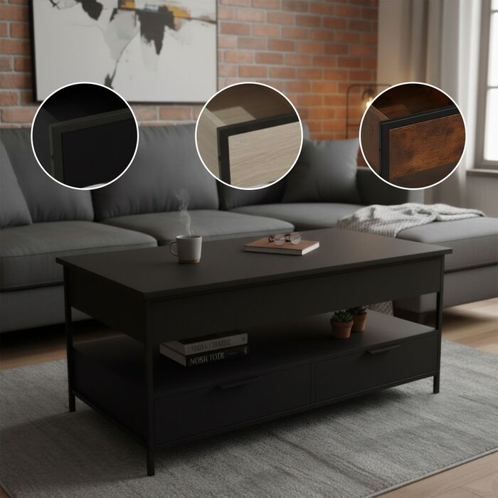 Зручний столик Relaxdays з місцем для зберігання