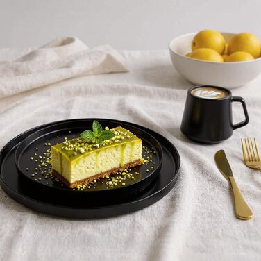 Набір посуду Miamio для 8 осіб (24 елементи) з каменю, сучасний сервіз, підходить для миття в посудомийній машині та використання в мікрохвильовій печі, білий колір