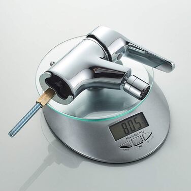 Змішувач для умивальника Ibergrif M11050 з одним важелем, 60 мм, хром, без висувної каналізаційної трубки, керамічна картридж, без крапель, водозберігаючий, 3/8″ підключення