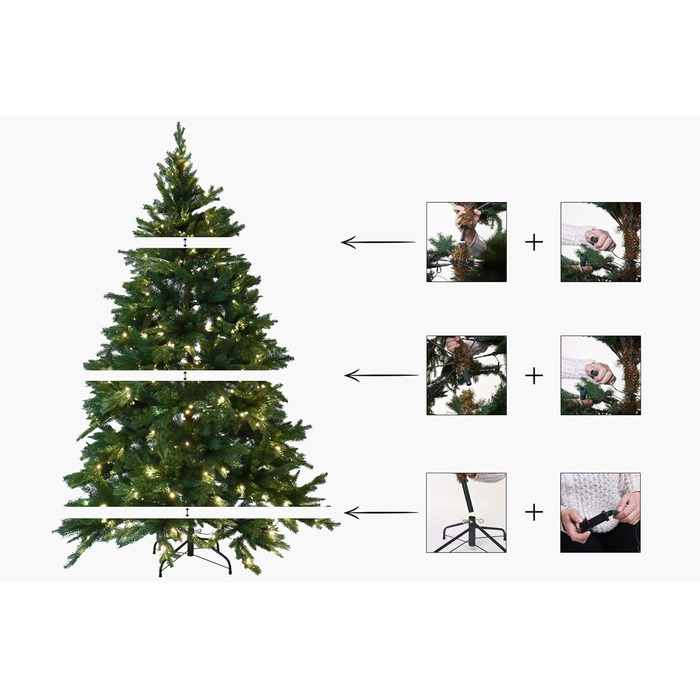 Штучна ялинка з підсвічуванням Premium Nordmann Fir 270 см LED