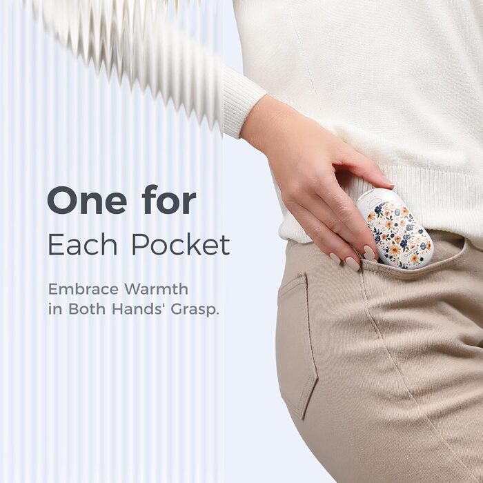 Електричні грілки для рук OCOOPA 2 шт. з магнітною застібкою, 5000mAh, 3 режими нагріву, компактні, для рукавичок, сумки, зимові аксесуари, подарунки для чоловіків та жінок, фіолетовий/білий