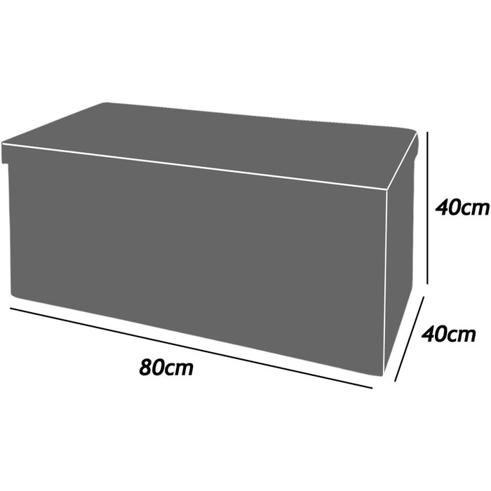 Лавка складна Casaria з місцем для зберігання 80x40x40см, м'яка, 100л, коричнева