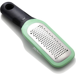 OXO Good Grips Терка для овочів з контейнером для збору – з нержавіючої сталі, для імбиру та часнику, срібна/чорна