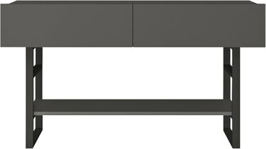 Консольний стіл Lappeenranta Буфет 2 двері Стіл для передпокою 139x43x76 см Промисловий (Антрацит/Чорний)