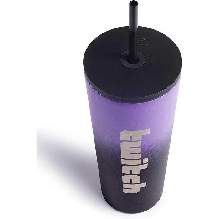 Пляшка для води Twitch Tumbler з соломкою (709 мл , 24 унції) - фіолетовий