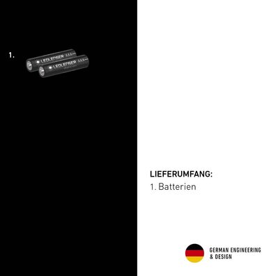 Світлодіодний універсальний ліхтарик Ledlenser, 450 люмен, фокусується, дальність освітлення 300 м, потрібно 4 батарейки ААА, три рівня яскравості, ліхтарик, чорний (P4 Core)