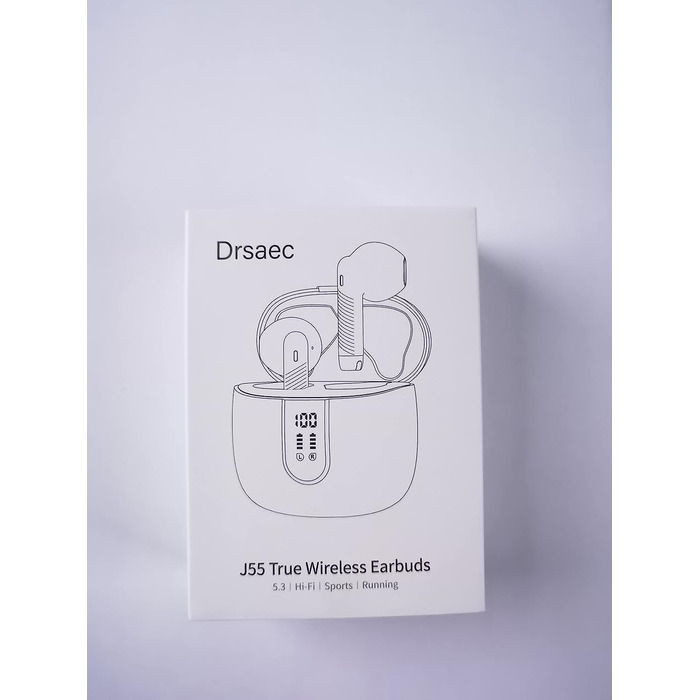 Навушники-вкладиші Drsaec Bluetooth 5.3, шумозаглушення ENC, 48 годин басів, водонепроникність IP7, USB-C