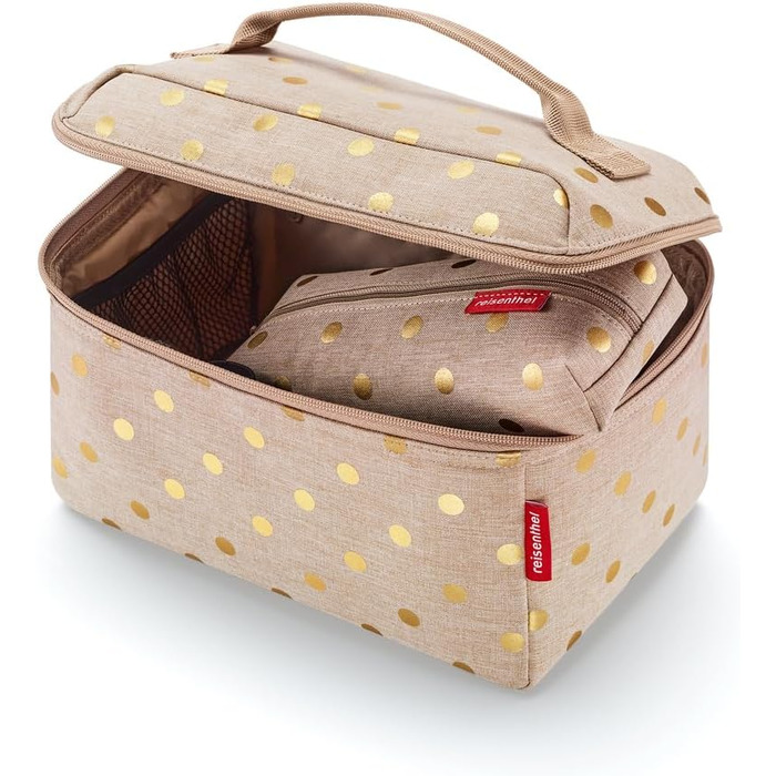 Набір Reisenthel Beautycase: косметичка та сумка-органайзер (Metallic Dots Coffee)