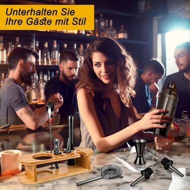 Набір шейкер для коктейлів Barkeeper Set: професійний барний інструмент з аксесуарами, нержавіюча сталь, подарунок для дому та чоловікам