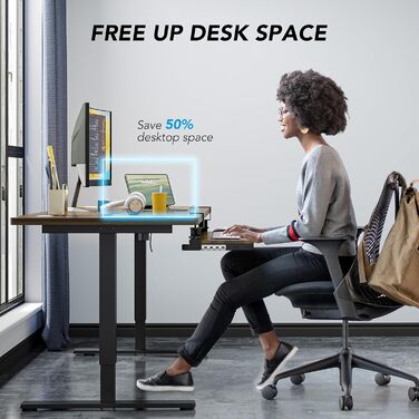 Висувна платформа для клавіатури під стіл з К-кріпленням, великого формату, стійка, для настільного комп'ютера, 838mm x 280 mm